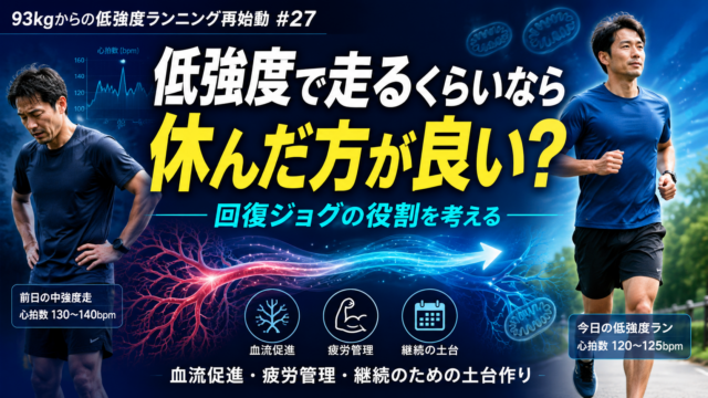 93kgからの低強度ランニング再始動 #27 2026/06/17｜低強度で走るくらいなら休んだ方が良いのでは？