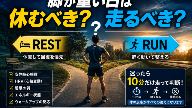 脚が重い日は休むべきか走るべきか｜ランナーの判断基準を解説